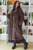 Paloma Dusk Premium Faux Fur Coat Chocolate /20=